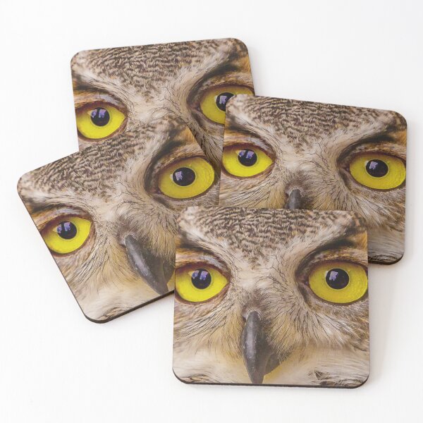 Item preview, Face of Great Horned Owl designed and sold by Dalyndigital Photography.