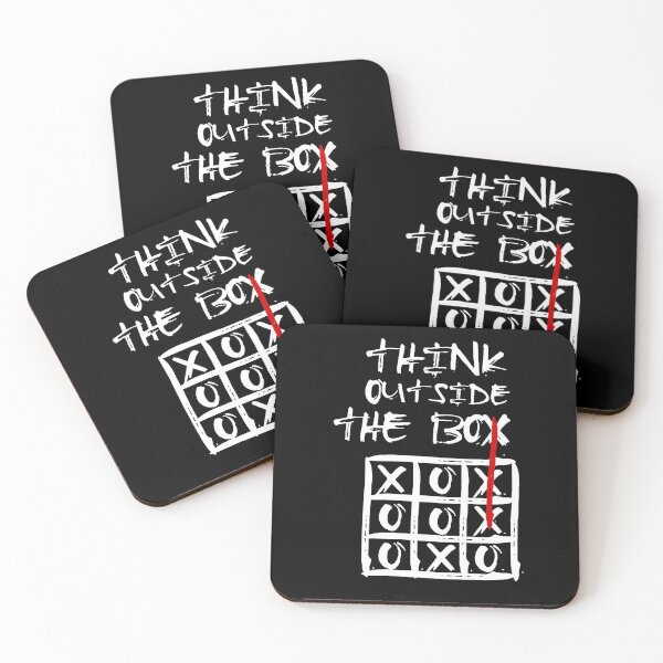 Item preview, THINK OUTSIDE THE BOX white / Cool and Funny alternative design designed and sold by DRK7DSGN.
