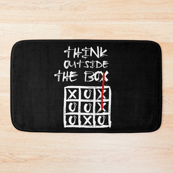 Item preview, THINK OUTSIDE THE BOX white / Cool and Funny alternative design designed and sold by DRK7DSGN.