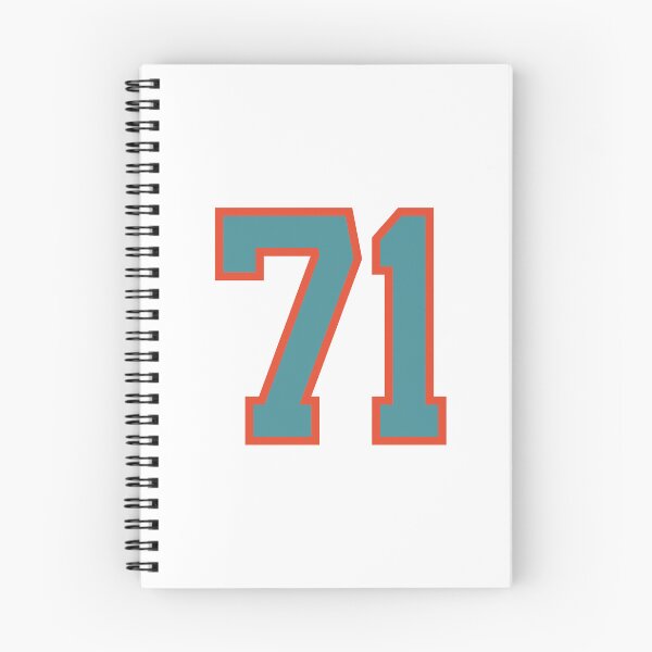 Item preview, 71 number, aqua orange lucky sports seventy one designed and sold by ArtIsParty.