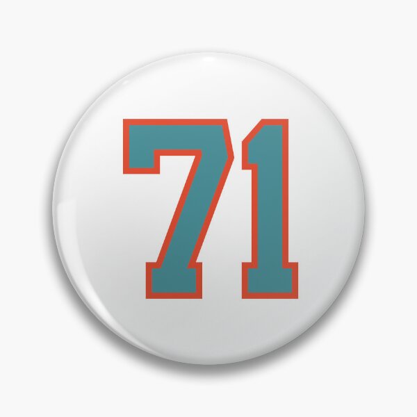 Item preview, 71 number, aqua orange lucky sports seventy one designed and sold by ArtIsParty.