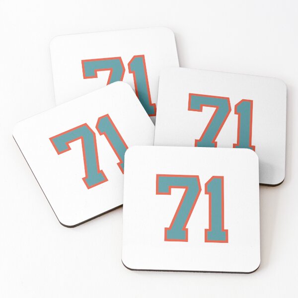 Item preview, 71 number, aqua orange lucky sports seventy one designed and sold by ArtIsParty.