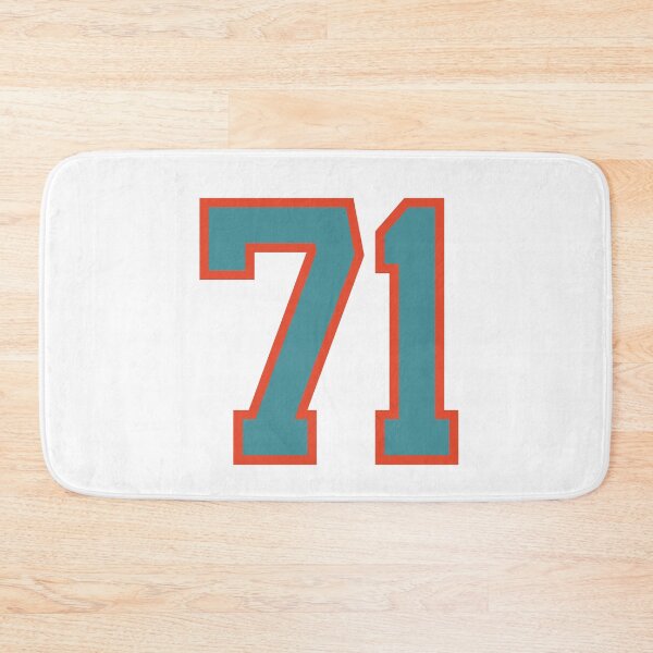 Item preview, 71 number, aqua orange lucky sports seventy one designed and sold by ArtIsParty.