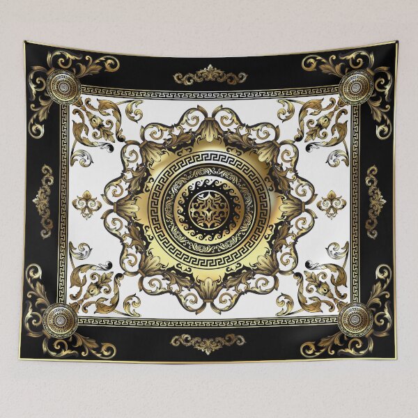 Item preview,  Ornate Baroque Black White and Gold Greek Key Border designed and sold by Yiorgos Designs.