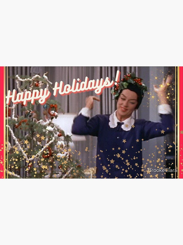 Auntie Mame, Happy Holidays!, greeting card, fun, Christmas, retro Poster  for Sale by BrookeClara