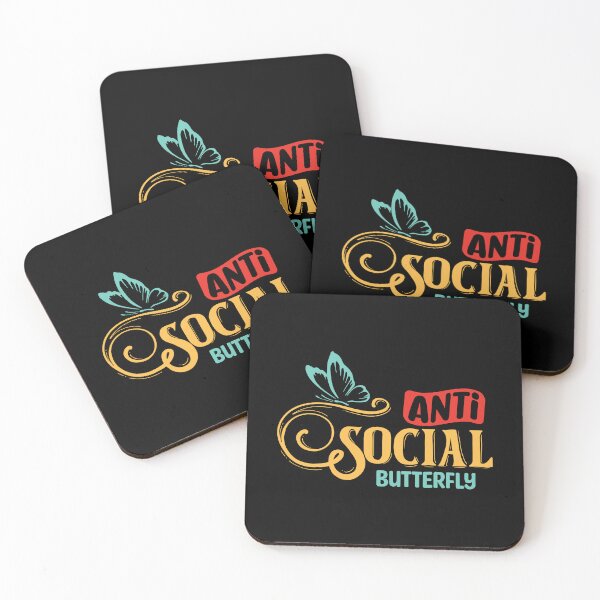 Item preview, Antisocial Butterfly - funny introvert designed and sold by DebbisPalette.