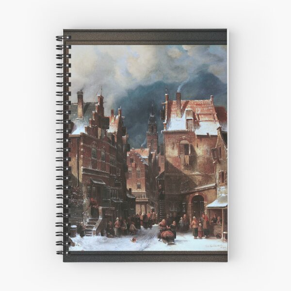 Item preview, Winterliche Stadtansicht by Charles Leickert Remastered Xzendor7 Classical Art Old Masters Reproductions designed and sold by Xzendor7 Digital Art Creations.