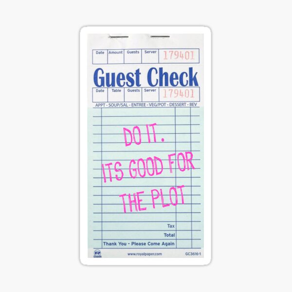 Item preview, Good For The Plot Guest Check designed and sold by marnibrookeart.
