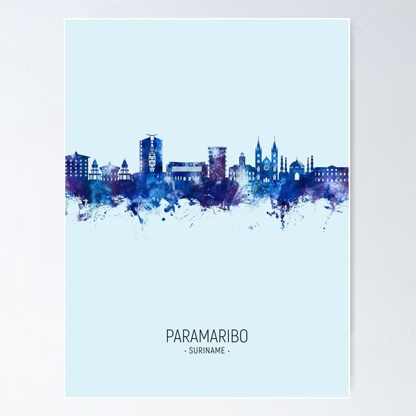 Item preview, Paramaribo Suriname Skyline designed and sold by ArtPrints.
