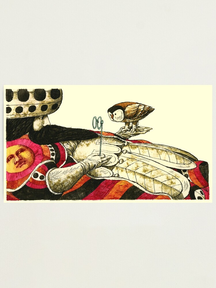 Thumbnail 1 of 3, Photographic Print, Teacher with owl designed and sold by FrisoHenstra.