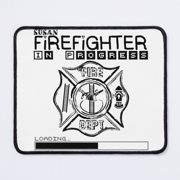 Item preview, Susan | FIREFIGHTER in Progress | Future Firefighter | Black Text designed and sold by Loving-school.