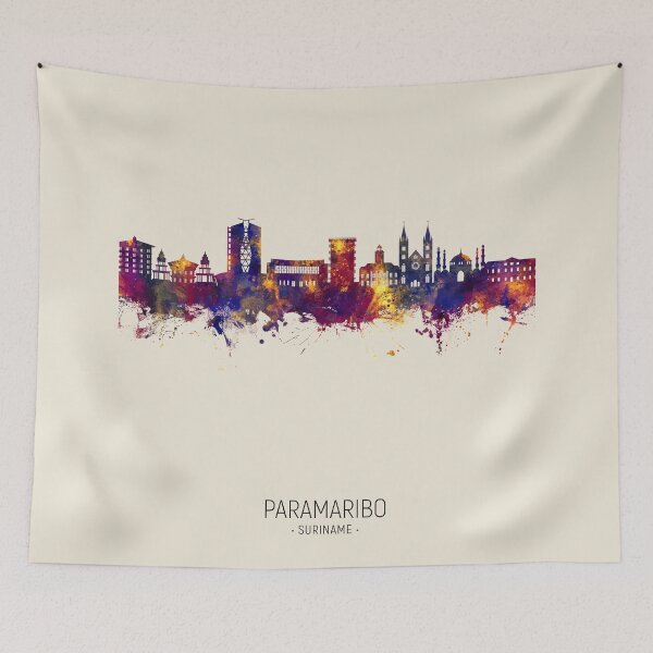 Item preview, Paramaribo Suriname Skyline designed and sold by ArtPrints.
