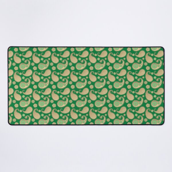 Item preview, Paisley pattern, Soft Gold on Emerald Green designed and sold by Marymarice.