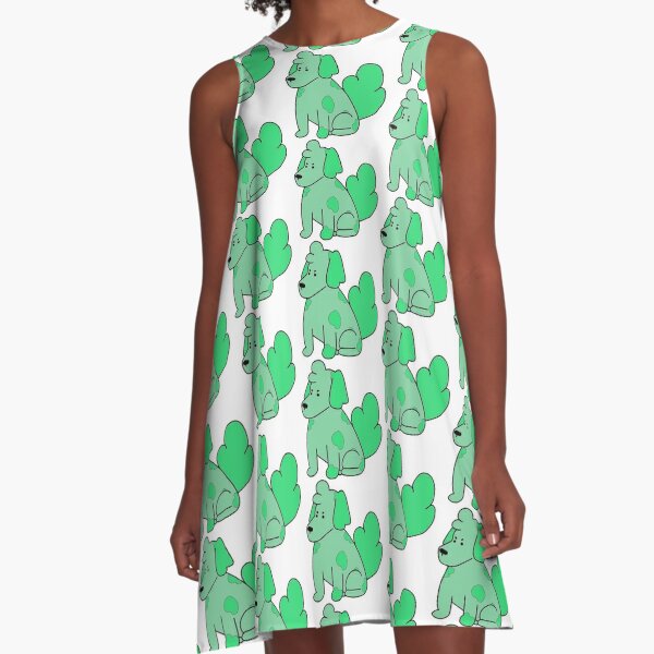 Neon Green Dog Lime Graphic T-Shirt Dress | Redbubble