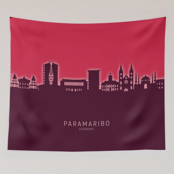 Item preview, Paramaribo Suriname Skyline designed and sold by ArtPrints.