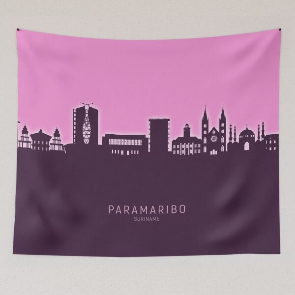 Item preview, Paramaribo Suriname Skyline designed and sold by ArtPrints.