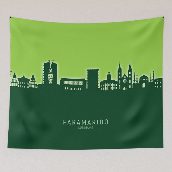 Item preview, Paramaribo Suriname Skyline designed and sold by ArtPrints.