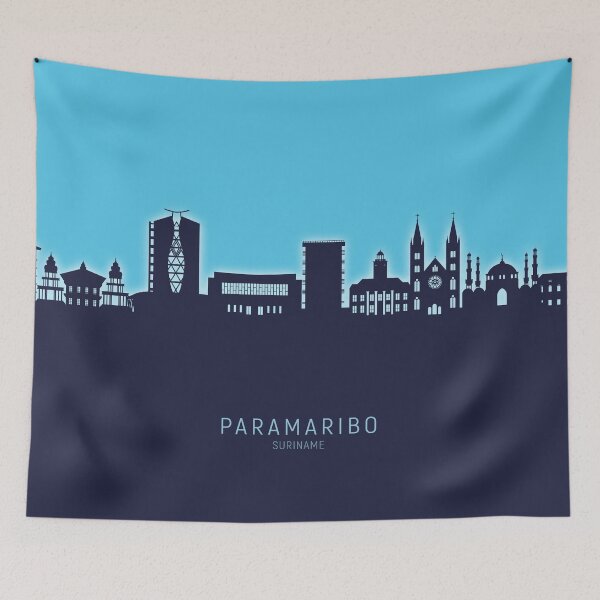 Item preview, Paramaribo Suriname Skyline designed and sold by ArtPrints.