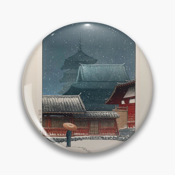 Item preview, Kawase Hasui Tennô-ji Temple in Osaka (Ôsaka Tennô-ji), from the series Souvenirs of Travel III (Tabi miyage dai sanshû) designed and sold by TeeARTHY.