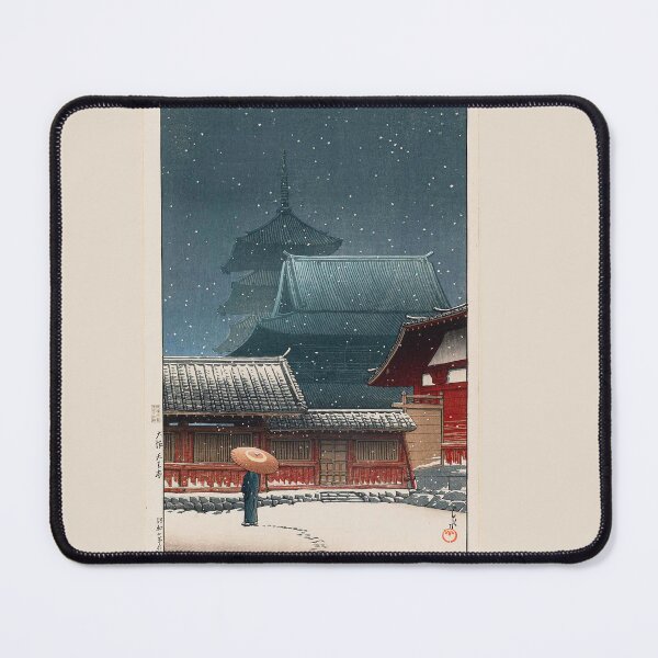 Item preview, Kawase Hasui Tennô-ji Temple in Osaka (Ôsaka Tennô-ji), from the series Souvenirs of Travel III (Tabi miyage dai sanshû) designed and sold by TeeARTHY.
