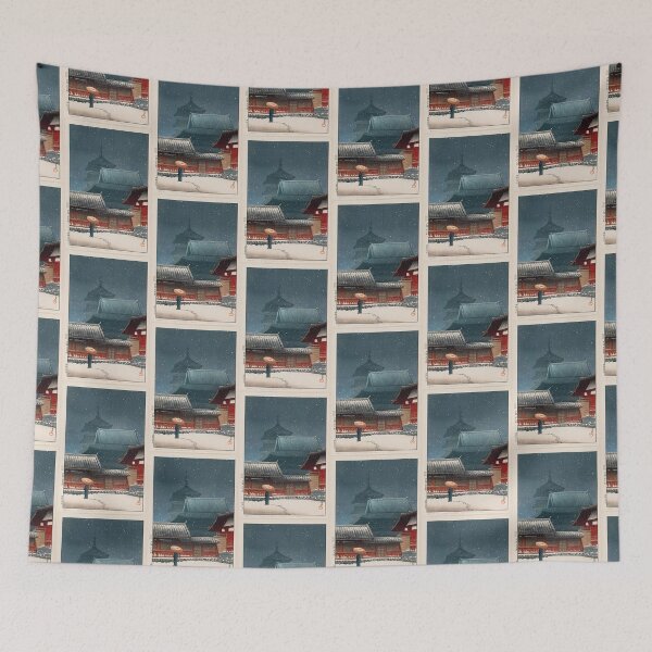Item preview, Kawase Hasui Tennô-ji Temple in Osaka (Ôsaka Tennô-ji), from the series Souvenirs of Travel III (Tabi miyage dai sanshû) designed and sold by TeeARTHY.
