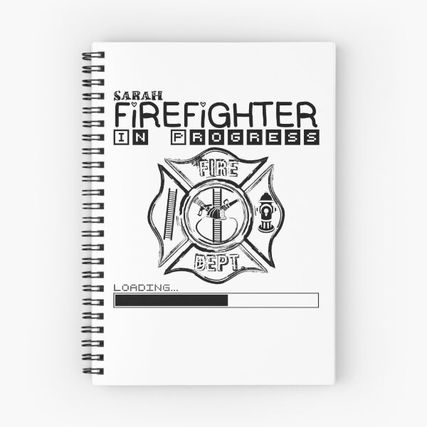 Item preview, Sarah | FIREFIGHTER in Progress | Future Firefighter | Black Text designed and sold by Loving-school.