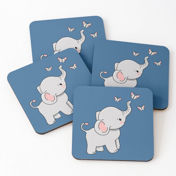 Item preview, Cute Elephant With Butterfly | Elephant Lover designed and sold by Pisutachio.