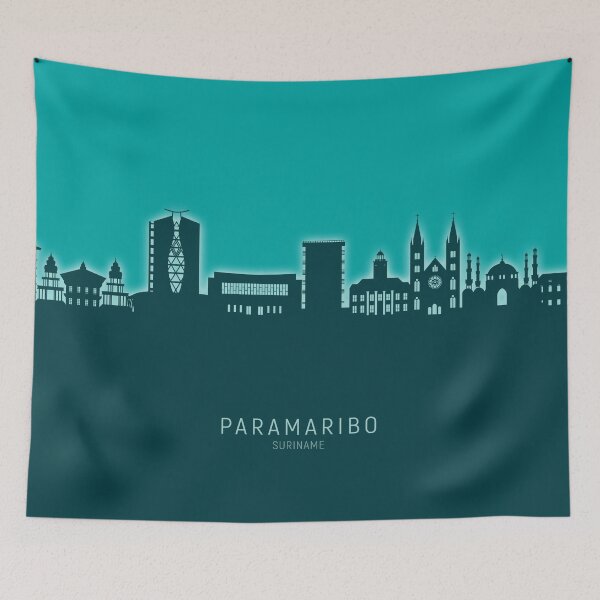 Item preview, Paramaribo Suriname Skyline designed and sold by ArtPrints.