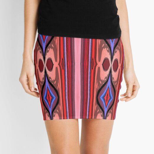 Abstract Lines Mini Skirt