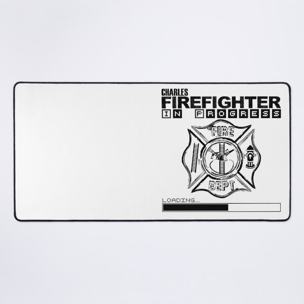 Item preview, Charles | FIREFIGHTER in Progress | Future Firefighter | Black Text designed and sold by Loving-school.