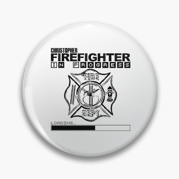 Item preview, Christopher | FIREFIGHTER in Progress | Future Firefighter | Black Text designed and sold by Loving-school.