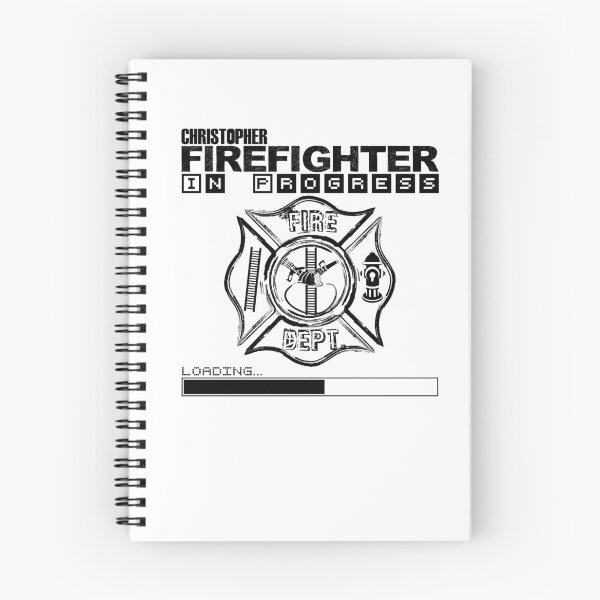 Item preview, Christopher | FIREFIGHTER in Progress | Future Firefighter | Black Text designed and sold by Loving-school.