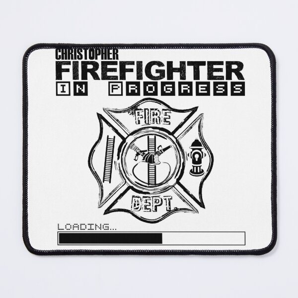 Item preview, Christopher | FIREFIGHTER in Progress | Future Firefighter | Black Text designed and sold by Loving-school.