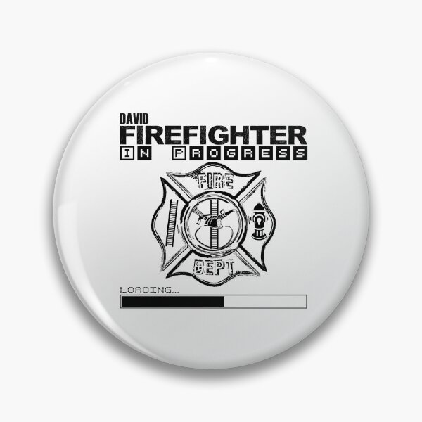 Item preview, David | FIREFIGHTER in Progress | Future Firefighter | Black Text designed and sold by Loving-school.