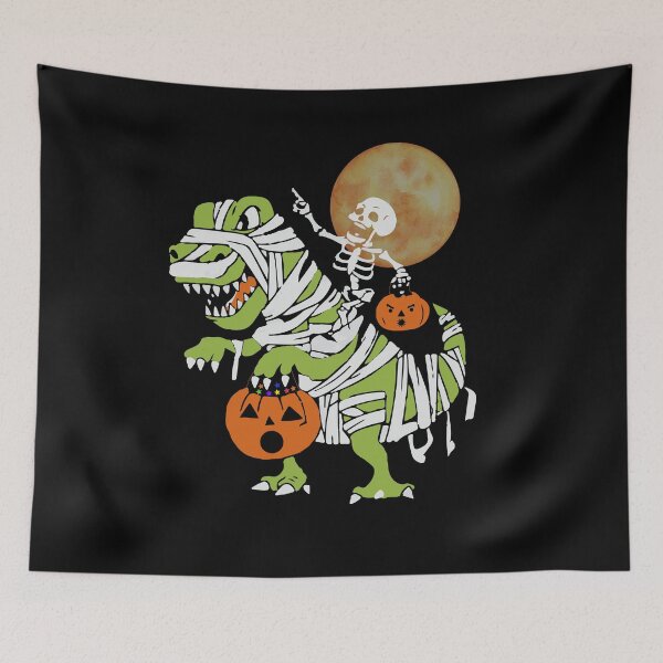 Item preview, Skeleton Riding Dinosaur Bones Halloween T-shirt designed and sold by designsdetour.
