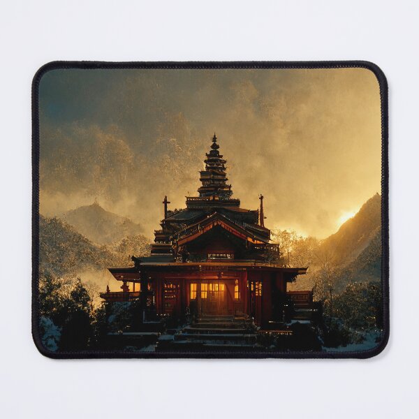 Item preview, Buddhist Temple in the Mountains designed and sold by AIArtWorkshop.