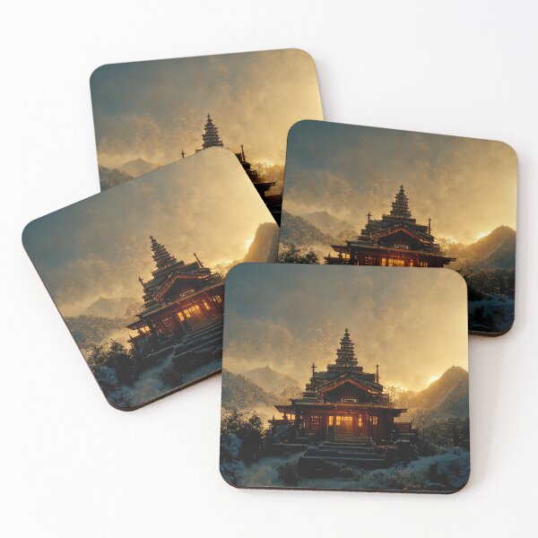 Item preview, Buddhist Temple in the Mountains designed and sold by AIArtWorkshop.