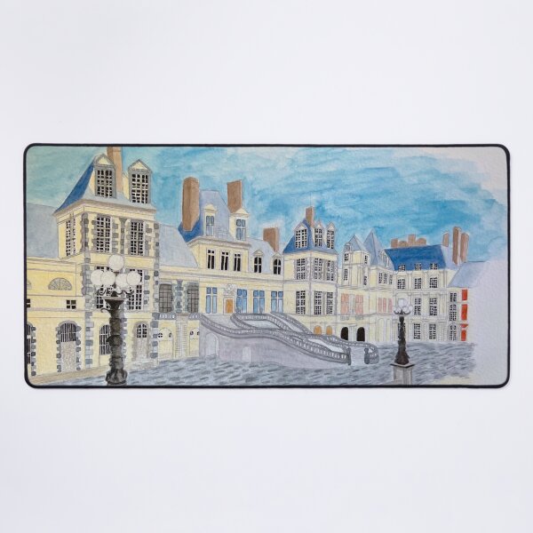 Item preview, chateau de fontainebleau in watercolor designed and sold by dreamtravel.