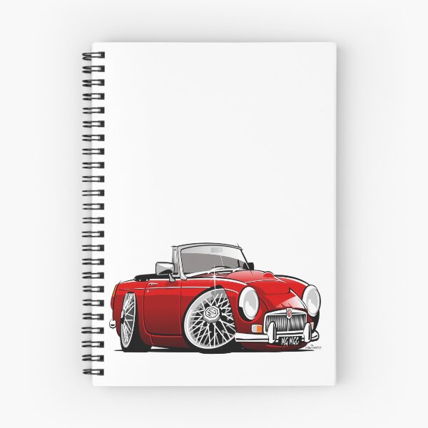 Item preview, MG MGC roadster caricature red designed and sold by car2oonz.