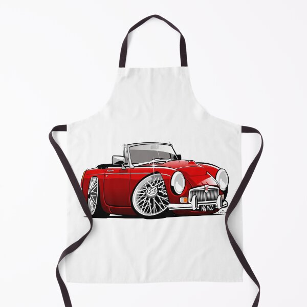Item preview, MG MGC roadster caricature red designed and sold by car2oonz.