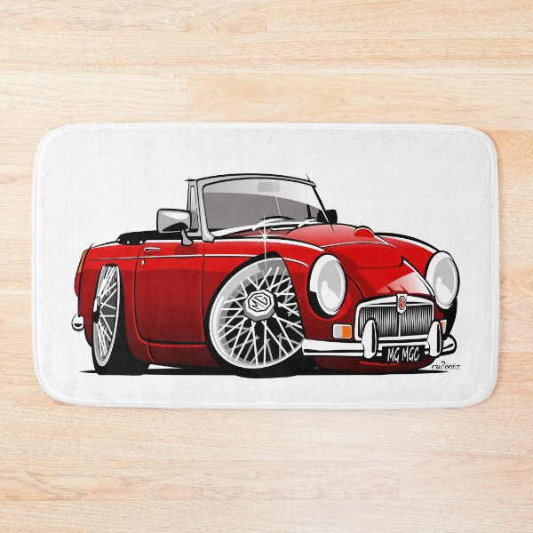 Item preview, MG MGC roadster caricature red designed and sold by car2oonz.