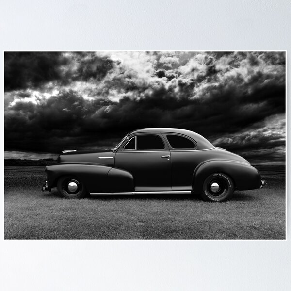 1947 Chevrolet, black white Poster for Sale by hottehue