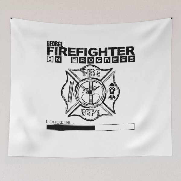 Item preview, George | FIREFIGHTER in Progress | Future Firefighter | Black Text designed and sold by Loving-school.