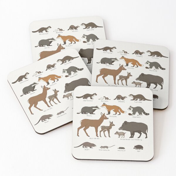 Item preview, Wild animals close to settlements or urban wild animals Infographic / display board (German) designed and sold by Iris Luckhaus.