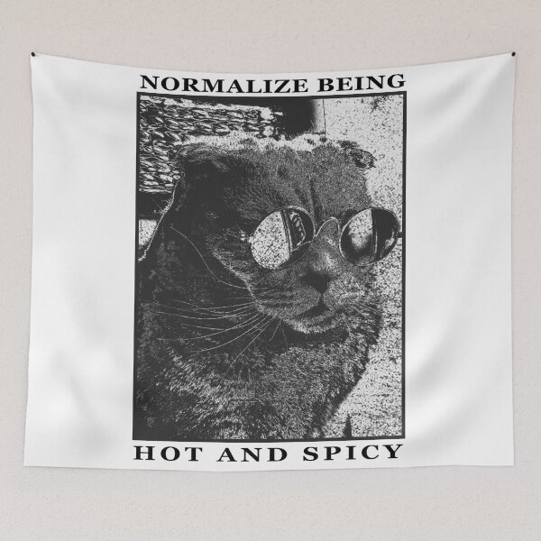 Item preview, "Normalize Being Hot And Spicy" funny graphic t-shirt for men and women for Christmas and thanksgiving designed and sold by estheticianart.