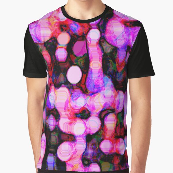 Trois . THE PINK NIGHT SKY- FEATURING MOLTEN COLOURS IN A RANGE OF GRAPHIC PINKS Graphic T-Shirt