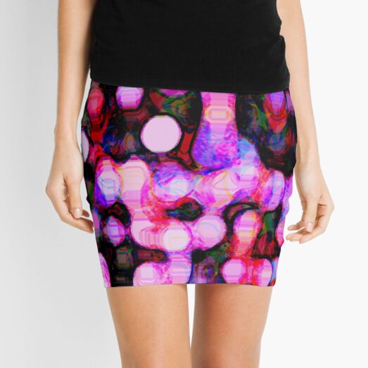 Trois . THE PINK NIGHT SKY- FEATURING MOLTEN COLOURS IN A RANGE OF GRAPHIC PINKS Mini Skirt
