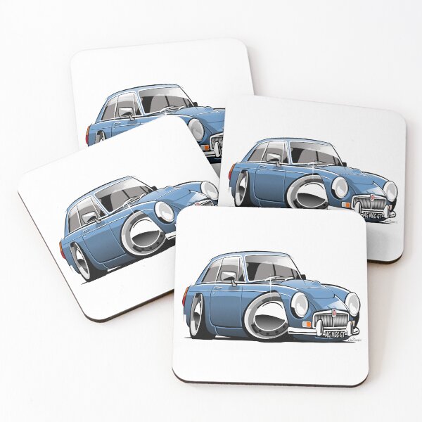 Item preview, MG MGC GT caricature blue designed and sold by car2oonz.