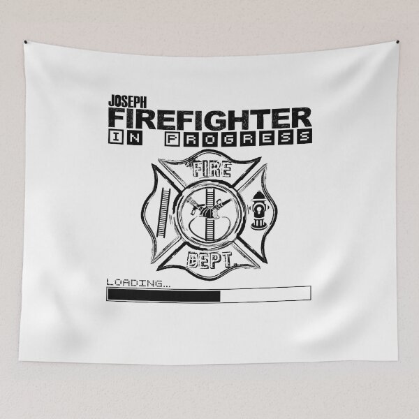 Item preview, Joseph | FIREFIGHTER in Progress | Future Firefighter | Black Text designed and sold by Loving-school.