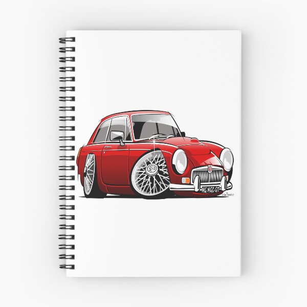 Item preview, MG MGC GT caricature red designed and sold by car2oonz.